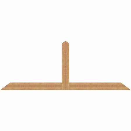 Ekena Millwork Portland Smooth Timber Gable Bracket, Western Red Cedar, 96"W x 36"H x 1 1/2"D x 5 1/2"F, 9/12 Pitch GBW096X36X0206POR00SWR